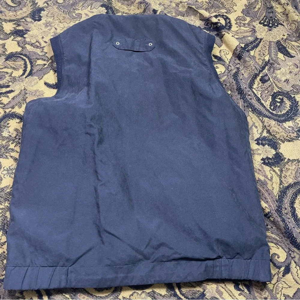 Vtg Goorik Italy‎ Reversible Zip Up Vest Black Charcoal Mens Size 50 L